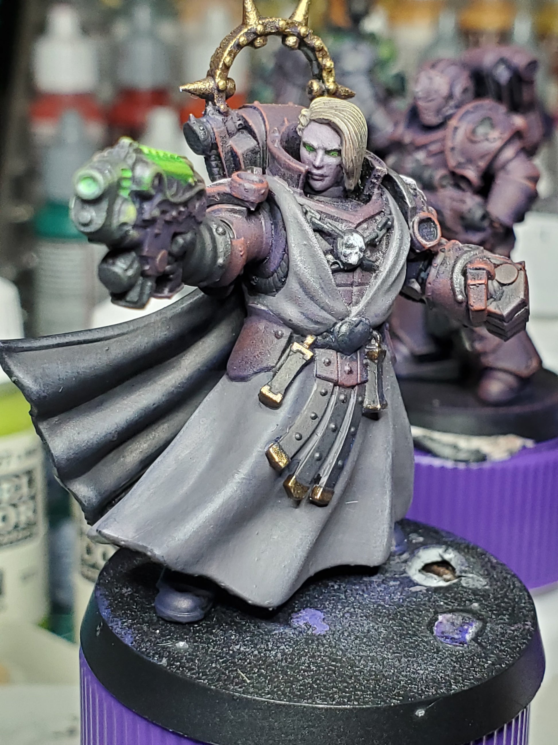 Crimson Knights Great Curator Mathias, proxy miniature, 28mm heroic scale unpainted resin, view 6