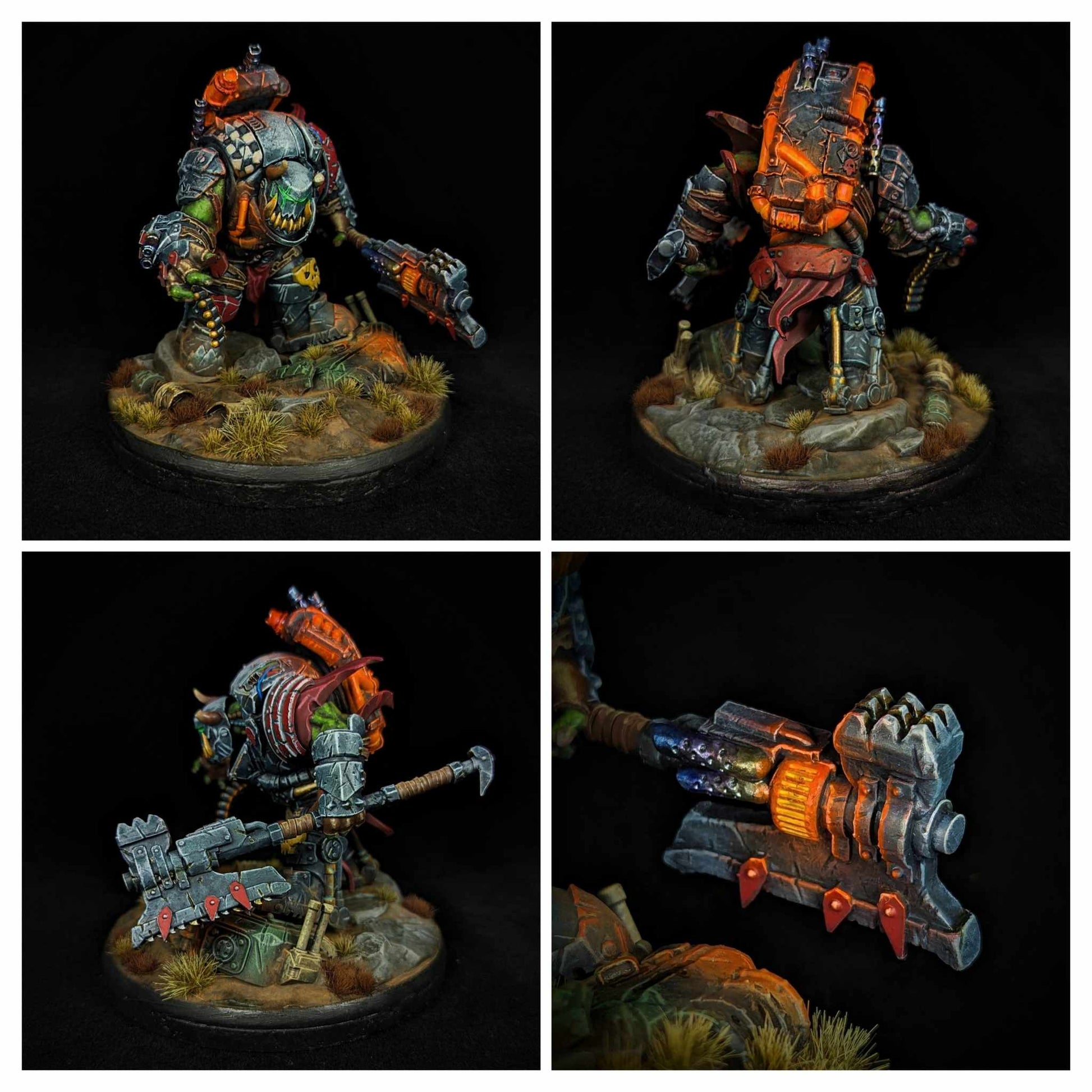 Orks Bullwar Boss, proxy miniature, character, 28mm heroic scale unpainted resin