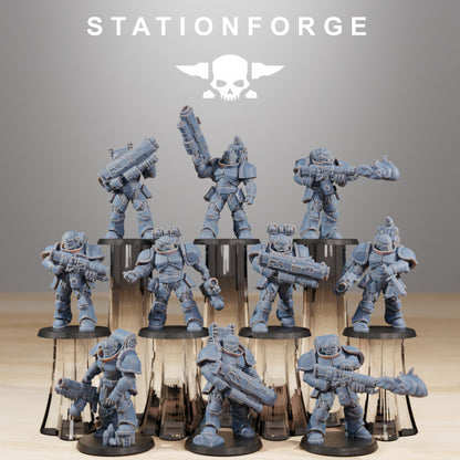 Space Knights Ravagers Heads (10 Units), resin conversion bits, squad, 28mm heroic scale unpainted resin
