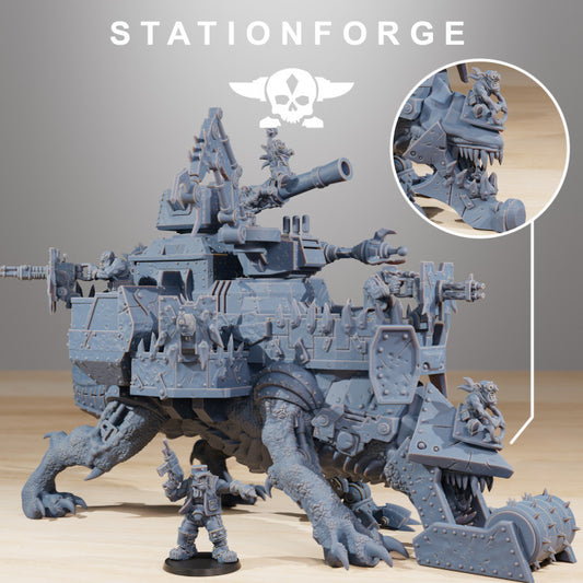 Orks Run Rolla, proxy miniature, 28mm heroic scale unpainted resin
