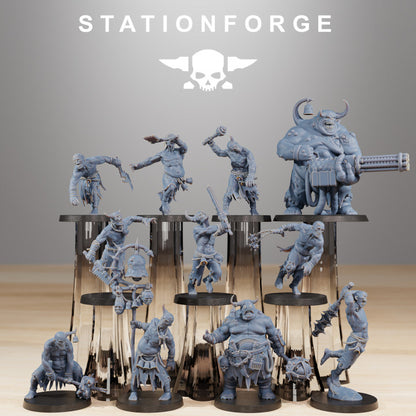 Dark Space Knights Guard Walkers (11 Units), proxy miniature, squad, 28mm heroic scale unpainted resin