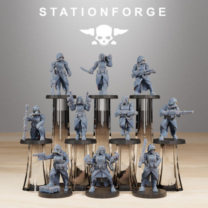 Grim Guard Sisters Of War, Imperial Army proxy miniature, infantry, 28mm heroic scale unpainted resin