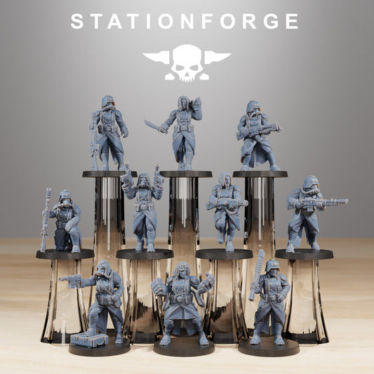 Grim Guard Sisters Of War, Imperial Army proxy miniature, infantry, 28mm heroic scale unpainted resin