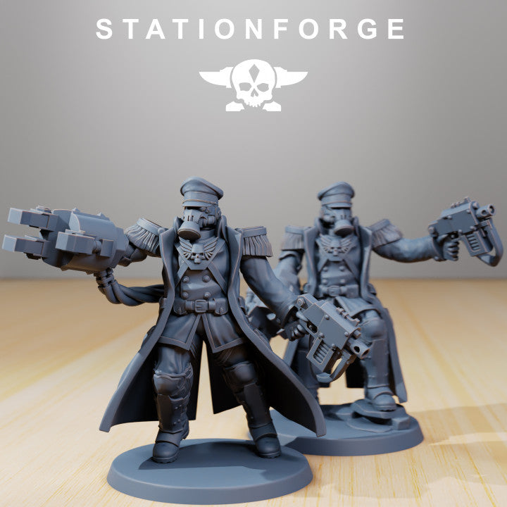 Grim Guard Officer, Imperial Army proxy miniature, infantry, 28mm heroic scale unpainted resin