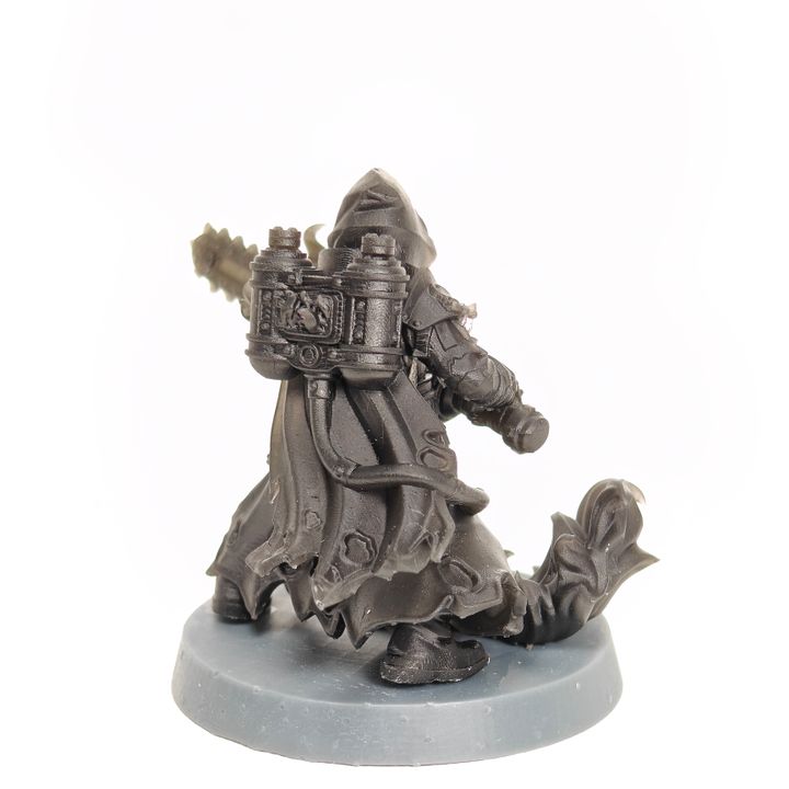 Furio The Ashblood, Battle Sisters proxy miniature, character, 28mm heroic scale unpainted resin, view 10