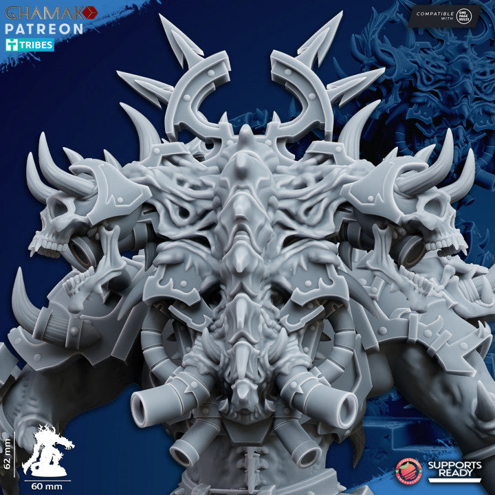 Dark Space Knights Demonic Lord, proxy miniature, character, 28mm heroic scale unpainted resin, view 4