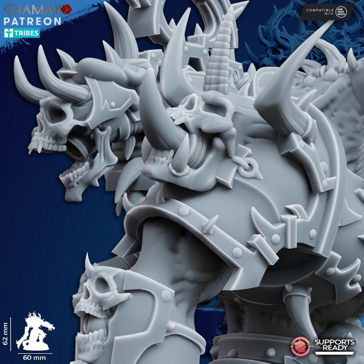 Dark Space Knights Demonic Lord, proxy miniature, character, 28mm heroic scale unpainted resin, view 3