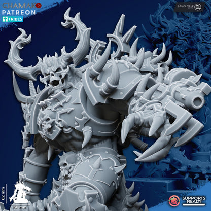 Dark Space Knights Demonic Lord, proxy miniature, character, 28mm heroic scale unpainted resin, view 6