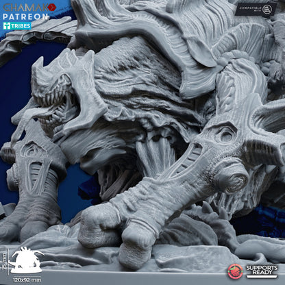 Bio Swarm Mother Of The Swarm, proxy miniature, character, 28mm heroic scale unpainted resin, view 4
