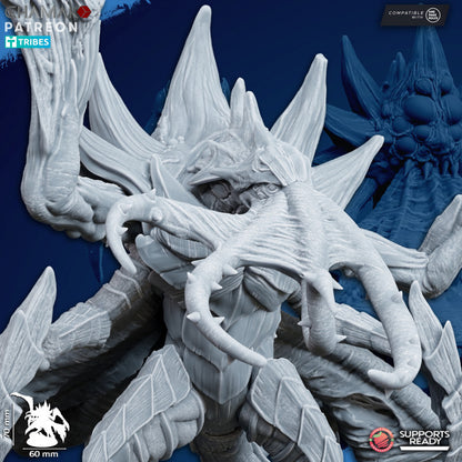 Bio Swarm Shrouded Reaper, proxy miniature, monster, 28mm heroic scale unpainted resin, view 3