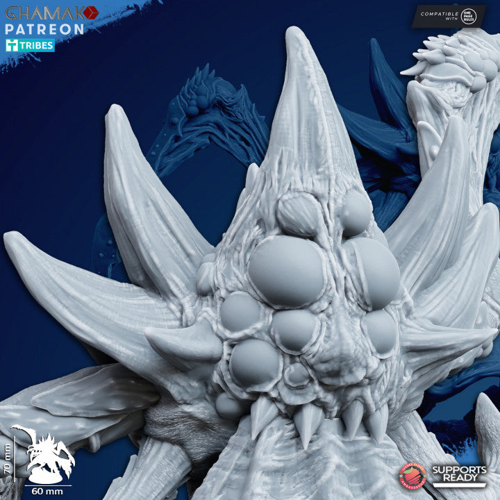 Bio Swarm Shrouded Reaper, proxy miniature, monster, 28mm heroic scale unpainted resin, view 5