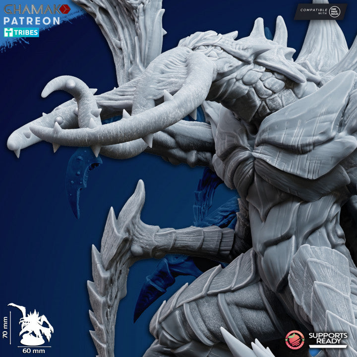 Bio Swarm Shrouded Reaper, proxy miniature, monster, 28mm heroic scale unpainted resin, view 6