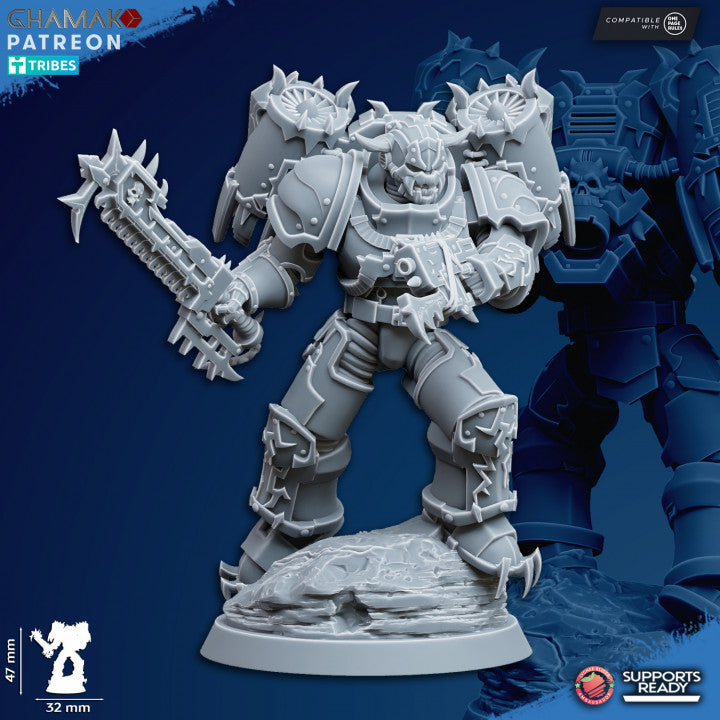Dark Space Knights Chaos Vultures (10 Units), proxy miniature, squad, 28mm heroic scale unpainted resin, view 7