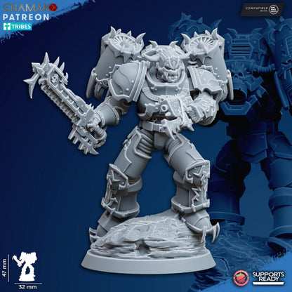 Dark Space Knights Chaos Vultures (10 Units), proxy miniature, squad, 28mm heroic scale unpainted resin, view 7
