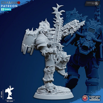 Dark Space Knights Chaos Vultures (10 Units), proxy miniature, squad, 28mm heroic scale unpainted resin, view 8