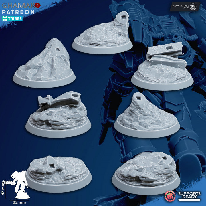 Dark Space Knights Chaos Vultures (10 Units), proxy miniature, squad, 28mm heroic scale unpainted resin, view 2