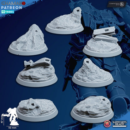 Dark Space Knights Chaos Vultures (10 Units), proxy miniature, squad, 28mm heroic scale unpainted resin, view 2