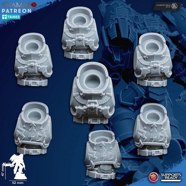 Dark Space Knights Chaos Vultures (10 Units), proxy miniature, squad, 28mm heroic scale unpainted resin, view 4