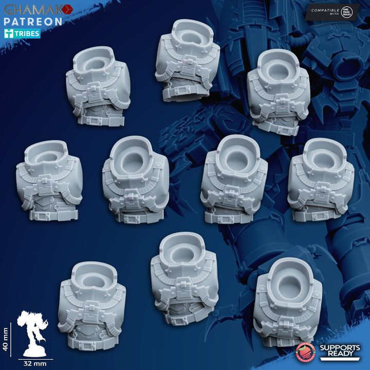 Dark Space Knights Warped Claws (10 Units), proxy miniature, squad, 28mm heroic scale unpainted resin, view 10
