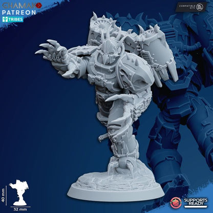 Dark Space Knights Warped Claws (10 Units), proxy miniature, squad, 28mm heroic scale unpainted resin, view 2