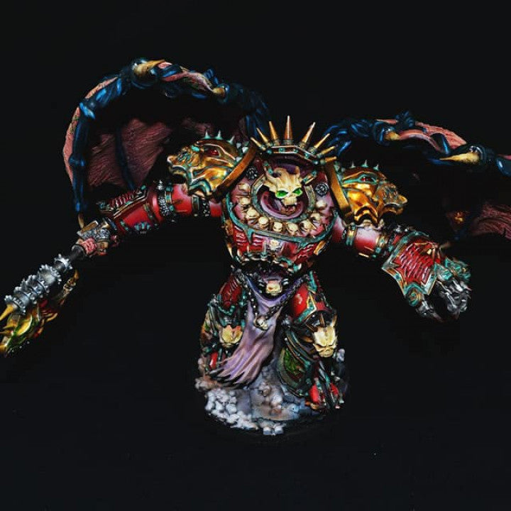 Plague Knights Lord Of Hate, proxy miniature, character, 28mm heroic scale unpainted resin, view 2