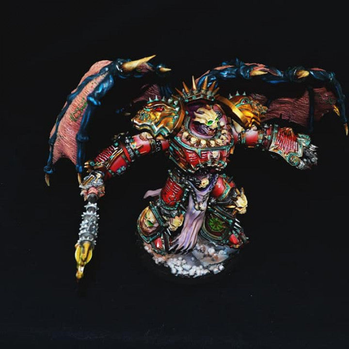 Plague Knights Lord Of Hate, proxy miniature, character, 28mm heroic scale unpainted resin, view 4
