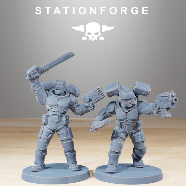 Vaskar Skyfire, Imperial Army proxy miniature, 28mm heroic scale unpainted resin, view 7