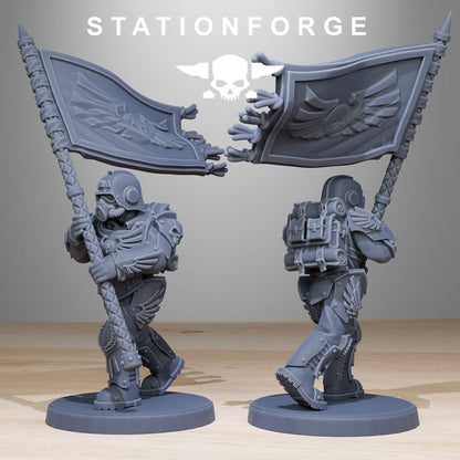 Imperial Army Grim Guard Elites (12 Units), 28mm heroic scale unpainted resin, view 6