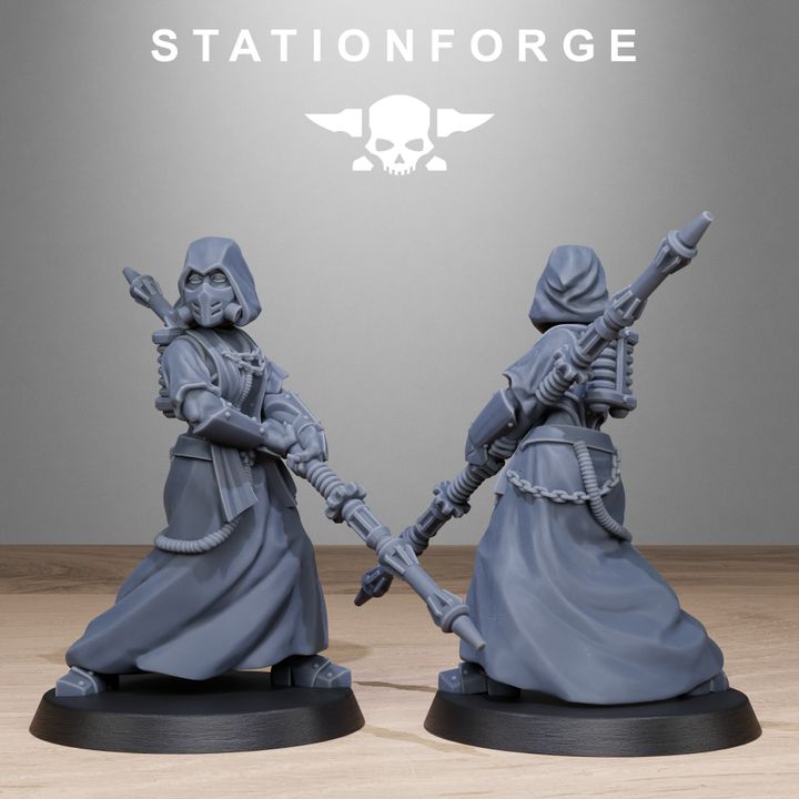 Scavenger Sister Priests, Battle Sisters proxy miniature, character, 28mm heroic scale unpainted resin, view 10
