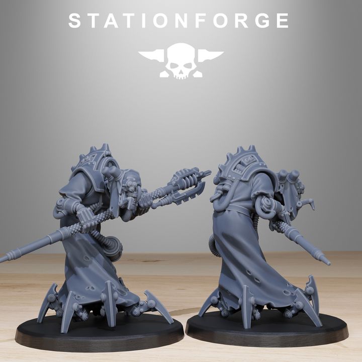 Tech Priests Scavenger Elders (10 Units), 28mm heroic scale unpainted resin, view 10