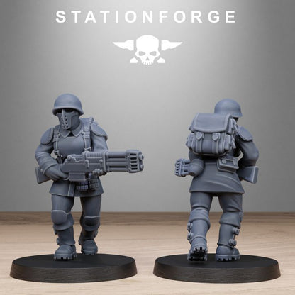 Free Guard Sisters, Imperial Army proxy miniature, infantry, 28mm heroic scale unpainted resin, view 4