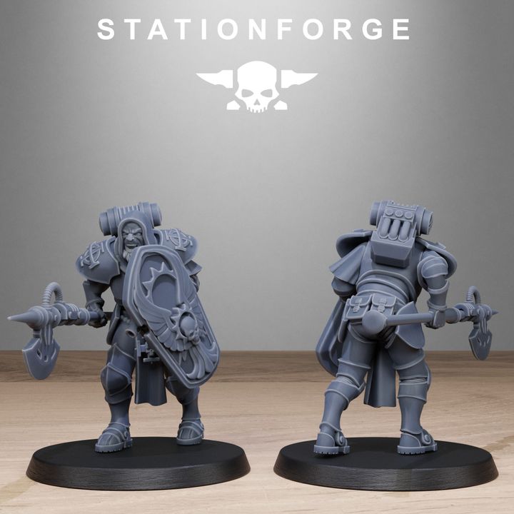 Imperial Army Purifiers, proxy miniature, 28mm heroic scale unpainted resin, view 10