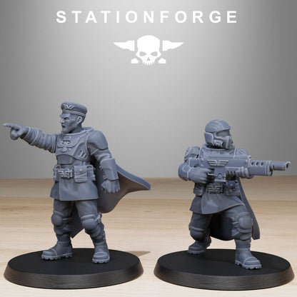 Imperial Army Vaskar Hunters With Monster (11 Units), 28mm heroic scale unpainted resin, view 5