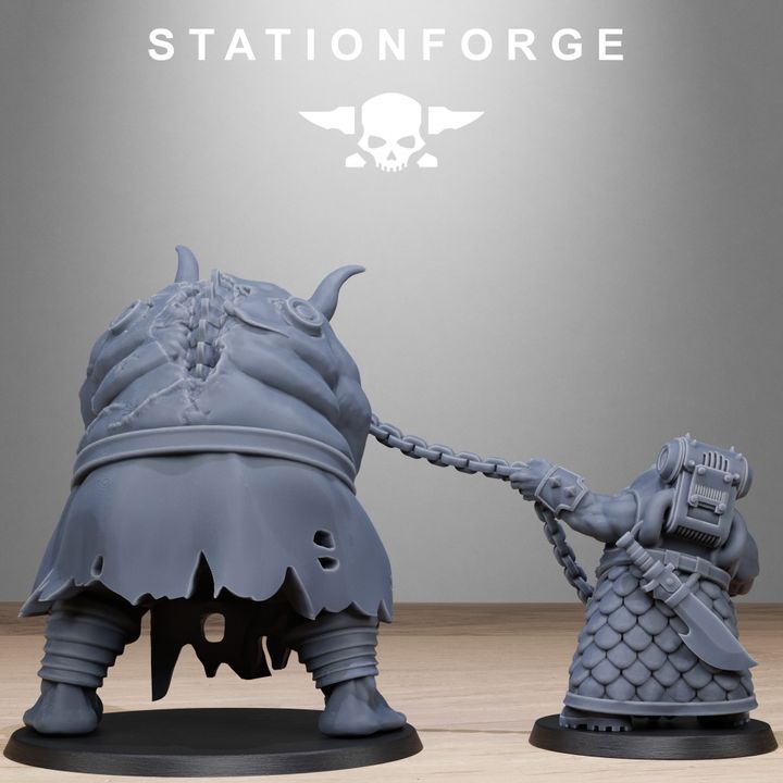 Dark Space Knights Guard Dwarves, proxy miniature, infantry, 28mm heroic scale unpainted resin, view 2