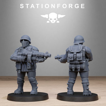 Free Guard Builder Kit, Imperial Army proxy miniature, infantry, 28mm heroic scale unpainted resin, view 5