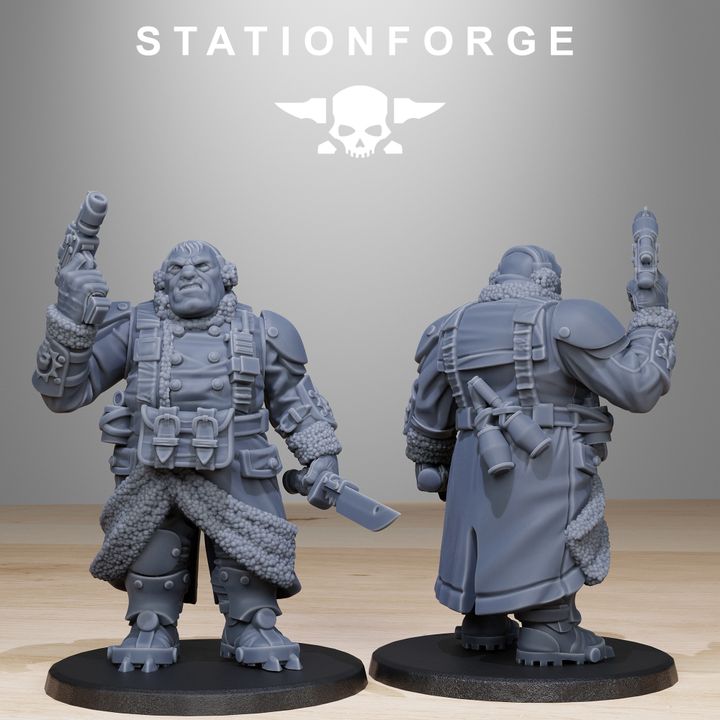 Imperial Army Grim Guard Frostwatch Mutants (10 Units), 28mm heroic scale unpainted resin, view 9