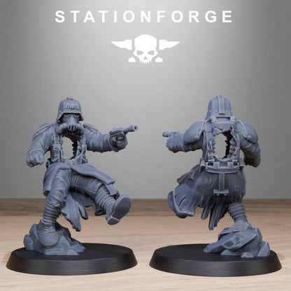 Grim Guard Objective Markers, Imperial Army proxy miniature, infantry, 28mm heroic scale unpainted resin, view 6