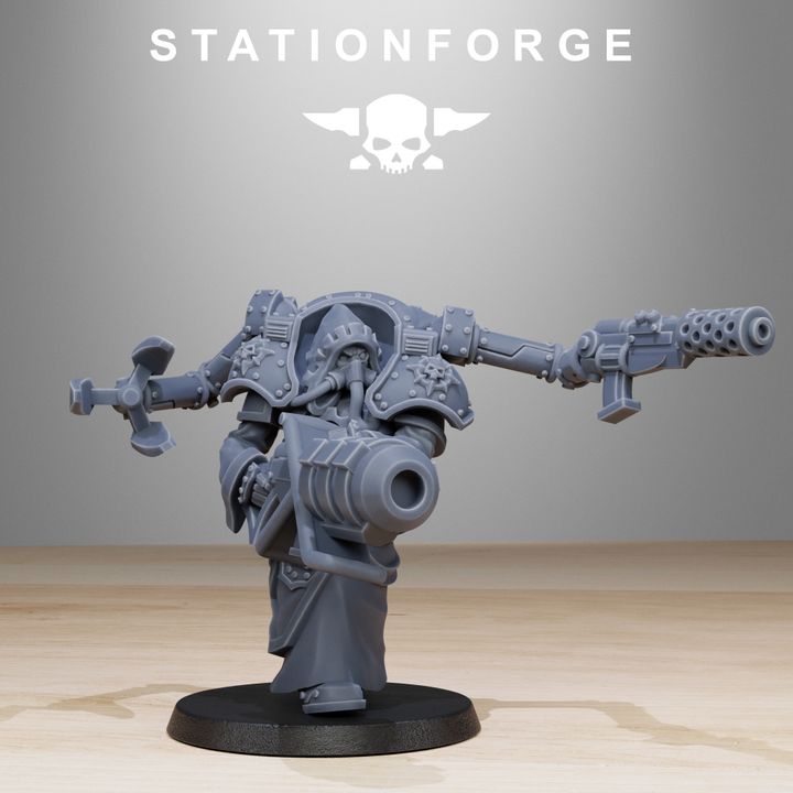 Tech Priests Scavenger Volatiles Infantry (10 Units), 28mm heroic scale unpainted resin, view 4