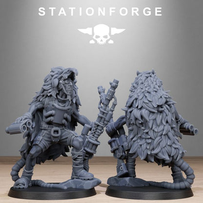 Tech Priests Barbarians, 28mm heroic scale unpainted resin, view 7