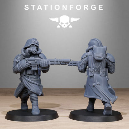 Grim Guard Radioactive Mutants, Imperial Army proxy miniature, infantry, 28mm heroic scale unpainted resin, view 4