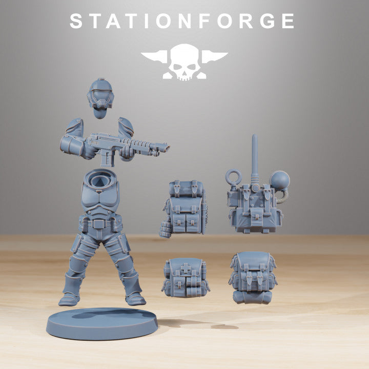 Imperial Army Vaskar Infantry Builder Kit (12 Units), 28mm heroic scale unpainted resin, view 4
