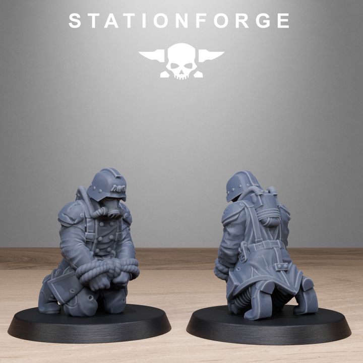 Grim Guard Objective Markers, Imperial Army proxy miniature, infantry, 28mm heroic scale unpainted resin, view 10