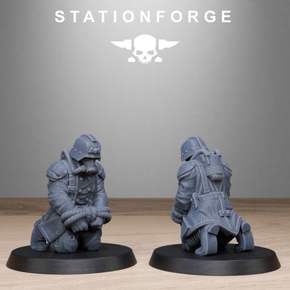 Grim Guard Objective Markers, Imperial Army proxy miniature, infantry, 28mm heroic scale unpainted resin, view 10