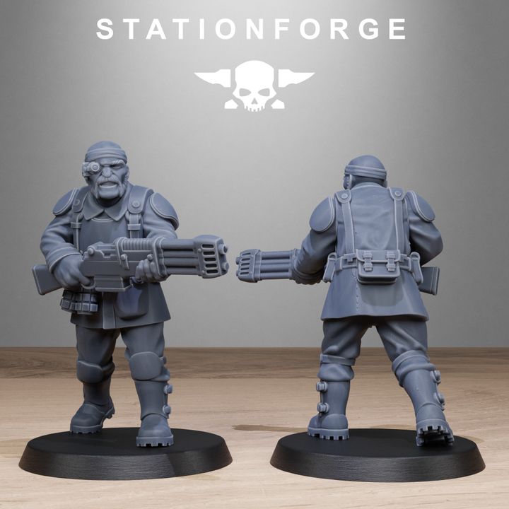 Free Guard Infantry, Imperial Army proxy miniature, 28mm heroic scale unpainted resin, view 5