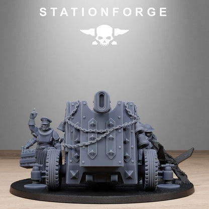Royal Guard Light Artillery, Imperial Army proxy miniature, 28mm heroic scale unpainted resin, view 7