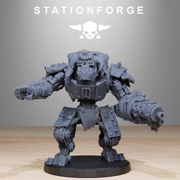 Orks Bots Infantry Modular Kit (10 Units), proxy miniature, squad, 28mm heroic scale unpainted resin, view 9