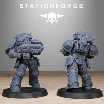 Space Knights Brutes, proxy miniature, 28mm heroic scale unpainted resin, view 4