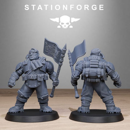 Grim Guard Jungle Fighter Mutants, Imperial Army proxy miniature, infantry, 28mm heroic scale unpainted resin, view 7