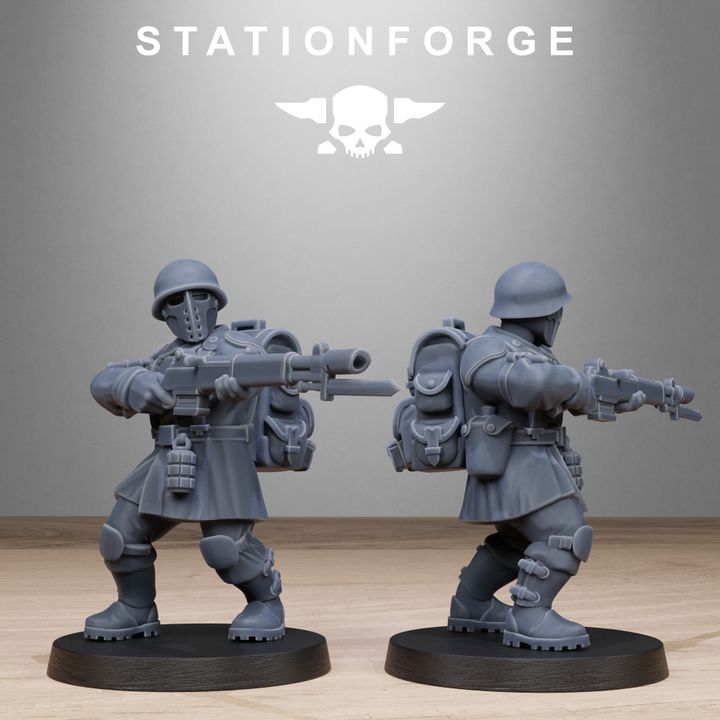 Free Guard Builder Kit, Imperial Army proxy miniature, infantry, 28mm heroic scale unpainted resin, view 8