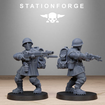 Free Guard Builder Kit, Imperial Army proxy miniature, infantry, 28mm heroic scale unpainted resin, view 8